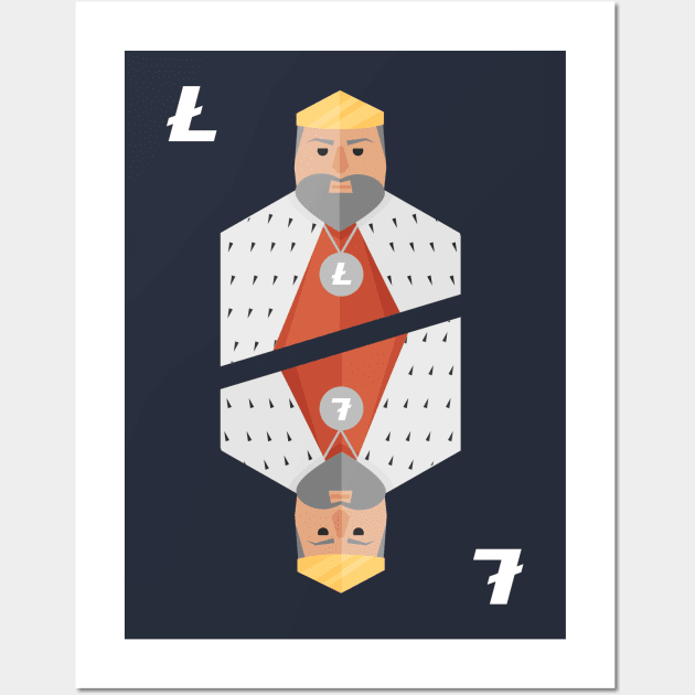 Litecoin Cryptocurrency King Wall Art by vladocar